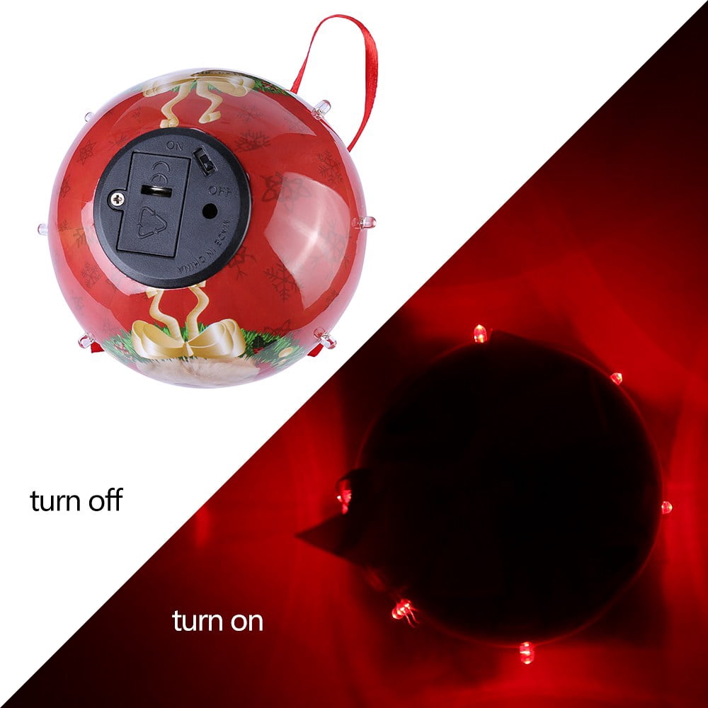 Dog Collection Twinkling Lights Christmas Ball Indoor Decorative Ornament