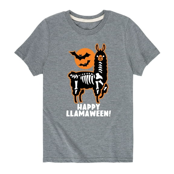 Instant Message - Happy Llamaween - Youth Short Sleeve Tee