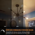 thumbnail image 3 of Paquete de 6 bombillas LED Qingmiao Vintage Edison ST58, 4 W, E26, 3000 K, 3 of 7