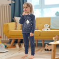 thumbnail image 4 of FORMRS Long Sleeve Top and Pants Pajama Set for Niños 2-Piece Sleepwear, Sizes 18M-8Y, White Planet, 4 of 6