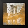 thumbnail image 2 of Meneely, Dan 12x12 Black Modern Framed Museum Art Print Titled - NY Gold Bridge at Dusk II, 2 of 5