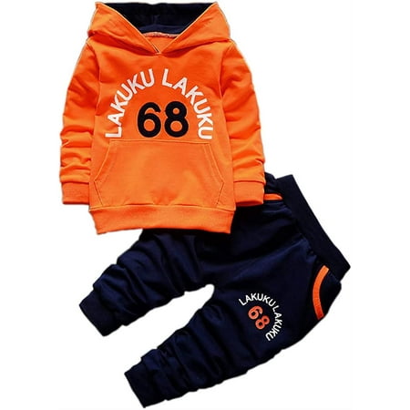 

Toddler Infant Baby Boys Long Sleeve Hoodie Tops Sweatsuit Pants Outfit Set