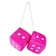 thumbnail image 1 of Achteruitkijkspiegel Charms Comfortabele Pluche Dobbelstenen Elegante regalo opknoping Rosa roja, 1 of 6