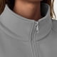 thumbnail image 4 of Neewe Women's Plain Casual Long Sleeve Lapel Zipper Sweatshirt Loose Jackets Tops With Pocket Daily, 4 of 8