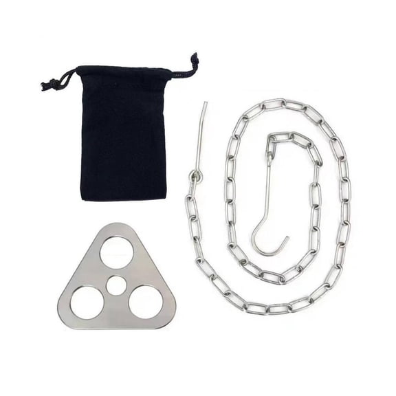 Outdoor Stainless Steel Adjustable Campfire Tripod For Camping Bushcraft Survival Lightweight Portable Cooking Stand With 30mm Branch Holes Hanging Chain Hook