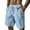 Light Blue, variant on Men's Functional Outdoor Work Shorts, Multi-Pocket Cargo Shorts with Elastic Waist & Reinforced Belt Loops ,Khaki 2XL