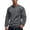 Gray, variant on UVEASISHA Long Sleeve T-Shirts for Men Solid Color Patchwork Crewneck Sweatshirts Relaxed Fit Lightweight Pullover Tops Fall Casual Workout Shirt White M