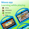 thumbnail image 5 of Veidoo 7 inch Android Tablets for Kids, 2GB RAM, 32GB ROM, iWawa Apps & Parent Controls, Safety Eye Protection Screen, Educational Games, WiFi, Dual Camera, Silicone Case (Blue), 5 of 8