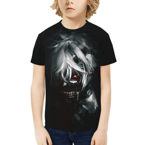 Tokyo Ghoul Kids T-Shirt 3d Printed Graphic T-Shirts Boys And Girls Short Sleeve Shirts For Youth Kids X-Small