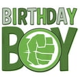 thumbnail image 2 of Boy's Marvel Hulk Smashing Birthday  Graphic Tee White Small, 2 of 4