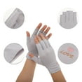 thumbnail image 3 of Unique Bargains 1 Pair Anti-slip Sunprotection Half Finger Manicure Gloves Gray, 3 of 6