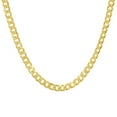thumbnail image 4 of Kylie Harper Unisex Italian 14k Gold Over Silver Miami Cuban Curb Chain - 18"-24", 4 of 5