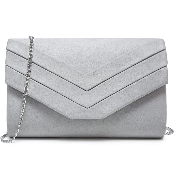 Bolso de noche Dasein para mujer, formal, fiesta, boda, gris