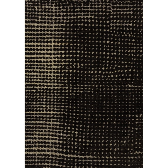 Ahgly Company Indoor Rectangle Abstract Brown Modern Area Rugs, 2' x 5'