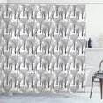 thumbnail image 1 of Ambesonne Winter Shower Curtain, Abstract Forest Birds, 69"Wx84"L, Black White, 1 of 3