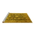 thumbnail image 2 of Ahgly Company Machine Washable Indoor Round Oriental Yellow Industrial Area Rugs, 7' Round, 2 of 4