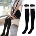thumbnail image 3 of Maoww Girls Over Knee Socks Thigh High Thick Stripe Stocking, 3 of 9