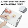 thumbnail image 5 of Sangdo Kitchen Cutting Board Set of 3 Large Reversible Plastic Chopping Board With Juice Grooves, Dishwasher Safe, Light Gray/White, 5 of 8