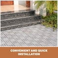 thumbnail image 5 of LiviNest Interlocking Deck Tiles 30 Pack: 12x12 Inch Light Gray Acacia Hardwood Outdoor Flooring - DIY Checker Pattern Square Tiles for Balcony & Patio Installation, 5 of 6