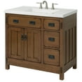 thumbnail image 2 of Sagehill Designs American Craftsman 36" Bathroom Vanity Base, Rustic Oak Finish, 2 of 10