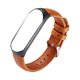 thumbnail image 4 of EeaseMX Correa de cuero para reloj, deportiva, minimalista, compatible con Miband 4 (marco negro, cuero marrón)., 4 of 7