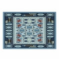 thumbnail image 1 of Afghan Cutting Board, Blue Toned Geometric Motifs Tribal Timeless Design Middle Pattern, Decorative Tempered Glass Cutting and Serving Board, Small Size, Multicolor, by Ambesonne, 1 of 1