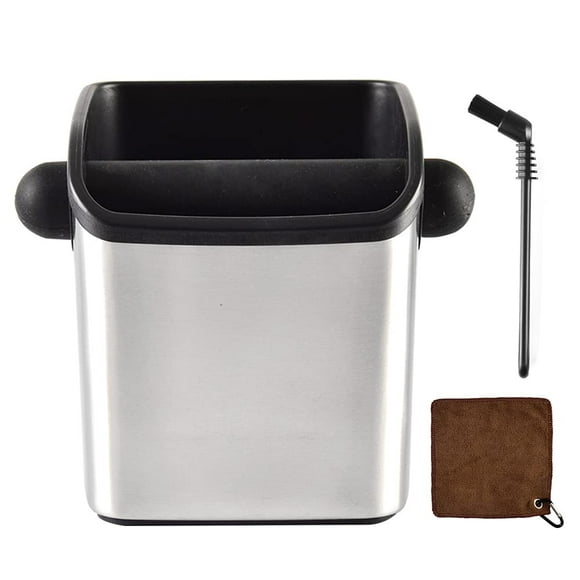 Cafemasy Espresso Grounds Knock Box Mini Caja Duradera De Acero Inoxidable Para Moler Café Con Barra Extraíble Y Base Antideslizante CAFEMASY NA