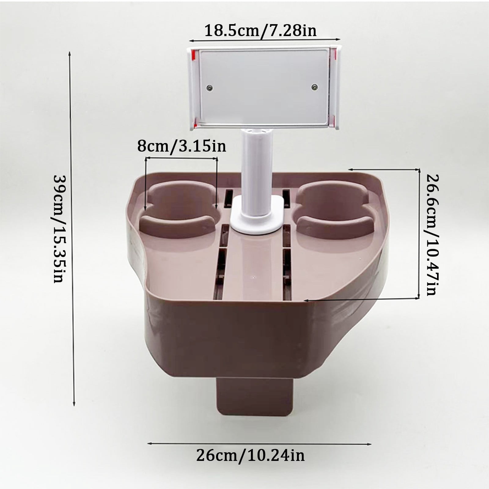 Multifunctional Above Ground Pool Cup Holder with Snack Tray, Adjustable Phone Holder Drink Holder, No Spill Pool Accessories for Most Framed Outdoor Swimming Pools