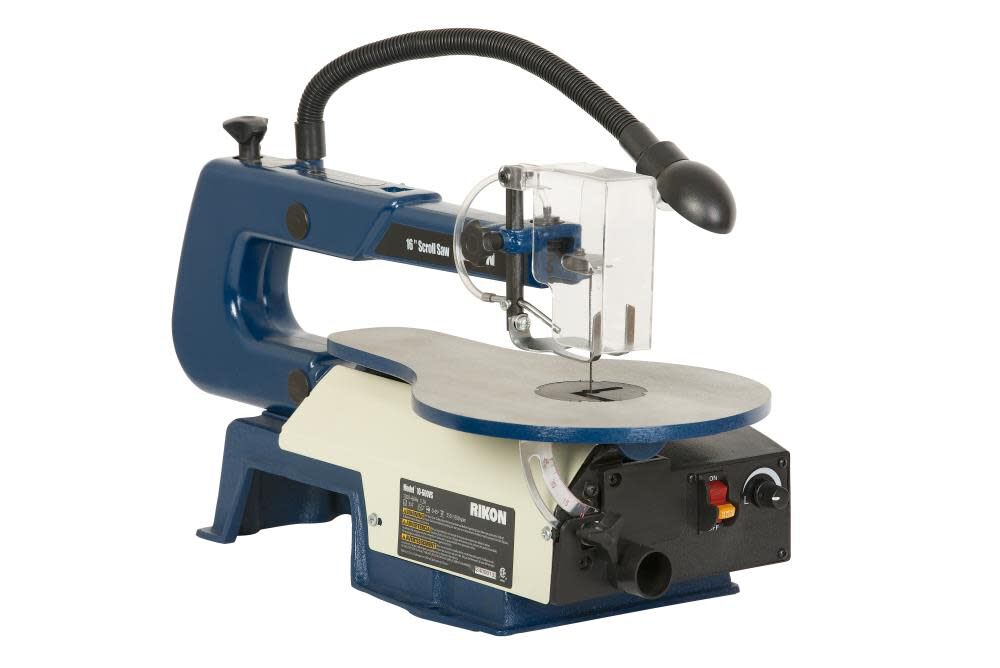RIKON 10600VS Tools 16 Inch Variable Speed Scroll Power Saw with Lamp, Blue
