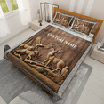 thumbnail image 2 of Lotusprinthandmade Personalized Hunting Best Hunter Ever Quilt Bedding Set (White Binding) 5 Sizes (Made in Vietnam) (55x60), Cozy And Durable Hunting Bedspread, 2 of 3