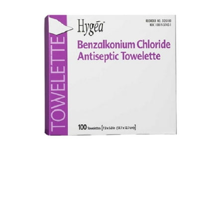 - D35185 Hygea BZK Antiseptic Towelette 100/Bx By PDI Professional Disposables