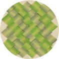 thumbnail image 1 of Ahgly Tapis de Zone Rond Transitionnel Lavable en Machine Vert Slime, 7 Pieds Rond, 1 of 7
