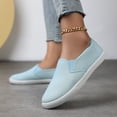 thumbnail image 2 of Womens Lightweight Canvas Slip On Sneakers Comfortable Non Slip Work Shoes Breathable Casual Dress Shoes, 2 of 8