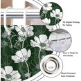 thumbnail image 6 of Green Floral Shower Curtain, Abstract Aesthetic Flower Botanical Sketch Print Bathroom Curtain for Bathtub Home Decor Waterproof Fabric Machine Washable with 12 Hooks, 6 of 6