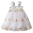 thumbnail image 2 of uublik Dresses for Toddler Girls Size 6M-5T Summer Birthday Party Dress Ruffle Tiered Tulle Princess Prom Dres White, 2 of 3