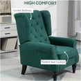 thumbnail image 4 of JERFIT Modern Dark Green Button Tufted Accent Chair with Wingback, Padded Armrests and Spring Support for Living Room, Bedroom, Office, 4 of 10