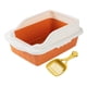 thumbnail image 5 of Caja de arena para gatos con parte superior abierta, caja de arena para inodoro, contenedor, bandeja de arena para mascotas Naranja L 50x35x18cm, 5 of 9