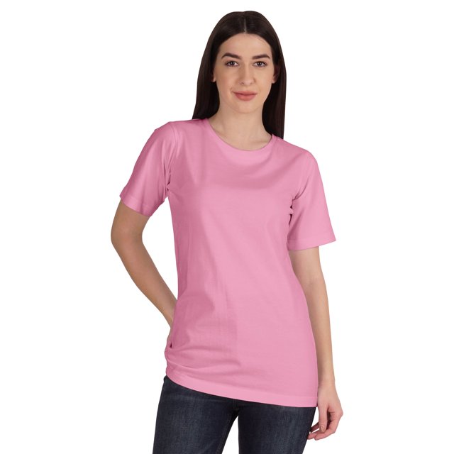 Inkmeso T-Shirt Basique Col Rond Femme Manches Courtes Coupe Régulière Long Tee Haut d'Entraînement