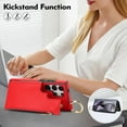 thumbnail image 6 of Wallet Case for Samsung Galaxy S25 Ultra with Shoulder Strap & RFID Blocking Card Slots Holder Kickstand & Finger Ring, Magnetic Flip Folio Zipper Purse Case, PU Leather Cover Handbag, Red, 6 of 8