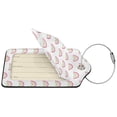 thumbnail image 4 of Rocae Rainbow for Leather Luggage Baggage Tags ID Label Privacy Cover ID Label with Stainless Steel Loop and Address Card, 4 of 5