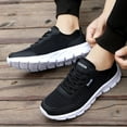 thumbnail image 6 of Mens Sneakers Male Mens Wide Sneakers On Clearance Men Summer Lightweight Breathable Mesh Shoes Running Shoes Mesh Shoes Lace Up Large Size Casual Sneakers(White,US 11), 6 of 7