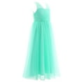 thumbnail image 2 of MSemis Big Girl Mesh Cutout Back Flower Girl Long Dress, 2 of 7