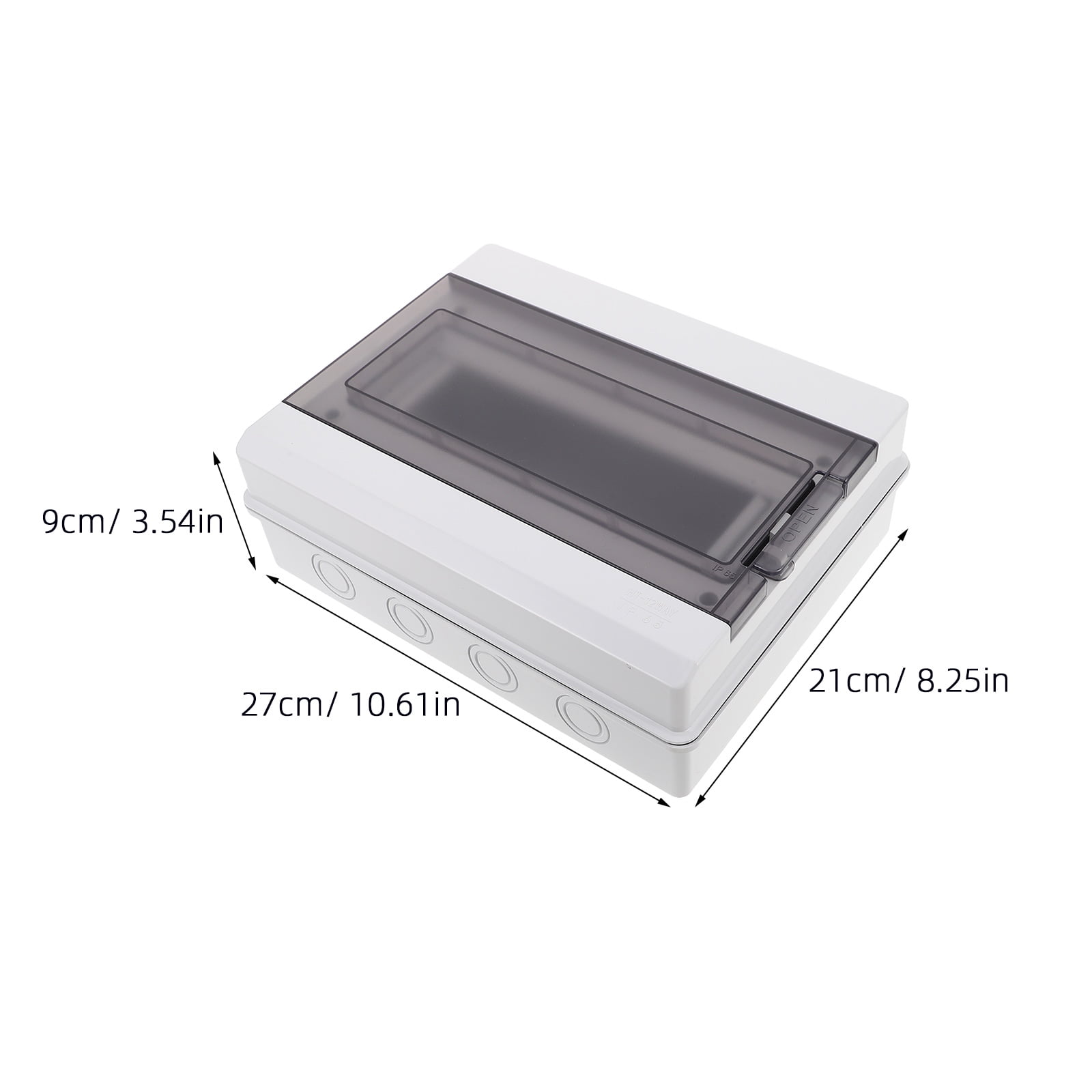 WEUVEB Outdoor Electrical Distribution Box, Plastic, Compact Design Ideal for High Humidity and Weather-Resistant Use