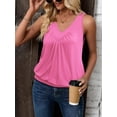 thumbnail image 3 of Zeagoo Womens Tank Tops Loose Fit V Neck Ruched Sleeveless Tops Casual Basic Banded Shirts S-XXL, 3 of 5