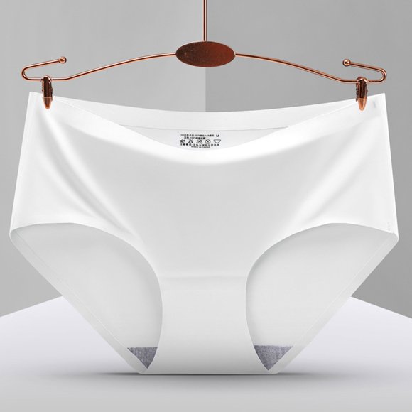 Fridja Womens Underwear, Cotton High Waist Plus Size Breathable Full Coverage Brief Ladies Panties Lingerie Undergarments for Postpartum Recovery(White,M)