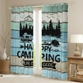 thumbnail image 2 of Erosebridal Happy Camping Curtains Pack of 2 (42Wx63L),Rustic Cabin Black Out Curtains,Adventure Camper Curtains for Living Room,Lodge Room Decor, 2 of 6