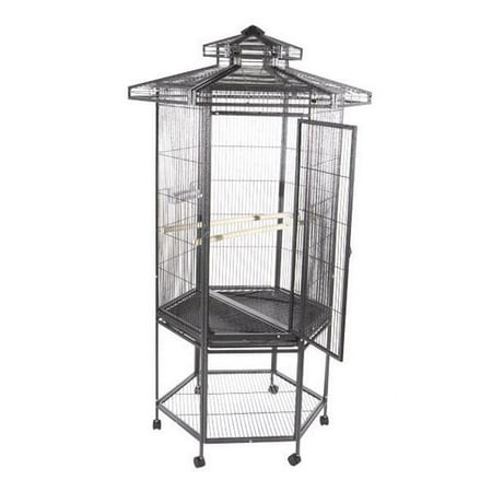 A&E Cage HEX2727 Platinum Hexagonal Cage with 27 Panels