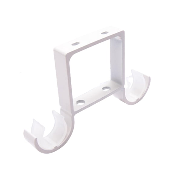 YIEMEEN Curtain Rod Brackets Double Rod Ceiling-Mount Curtain Holders Curtain Bracket Curtain Rod Holders for Max. 17.5mm Rod