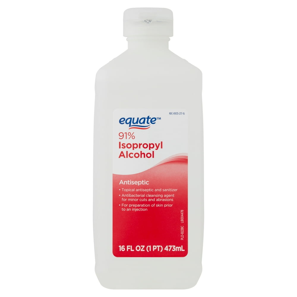 Equate 91% Isopropyl Alcohol Antiseptic, 16 fl oz - Walmart.com ...