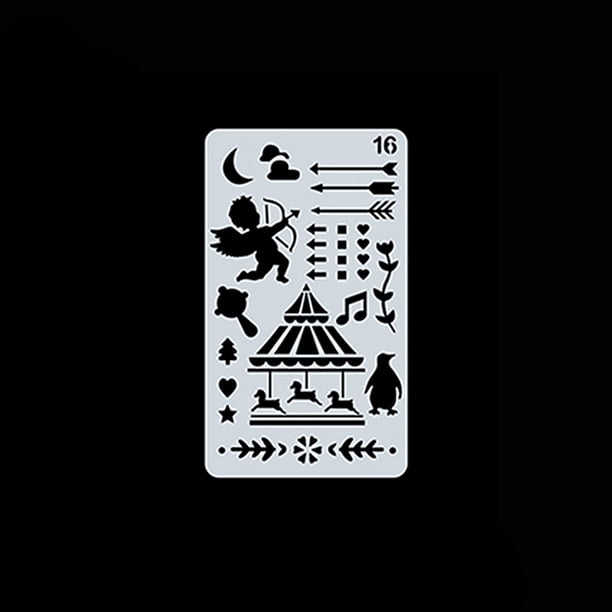 1 unid Plantillas de dibujo Diseño hueco Plantilla de material de PET Reutilizable para niñ MABOTO Plantilla